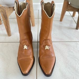 ⭐️ Faryl Robin Western Cowboy Leather Boots With Stars ⭐️